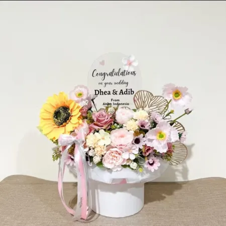 Bloom Box Akrilik Ucapan Wedding Pelalawan
